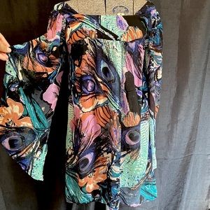 All over graphic print sheer